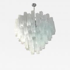  SimoEng Modern Large Venetian White Alabastro Tronchi Murano Glass Chandelier by Simoeng - 4634450