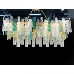  SimoEng Monumental Italian Rectangular Strip Listelli Murano Glass Chandelier - 4567032