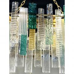  SimoEng Monumental Italian Rectangular Strip Listelli Murano Glass Chandelier - 4567036