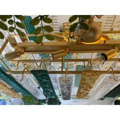  SimoEng Monumental Italian Rectangular Strip Listelli Murano Glass Chandelier - 4592413