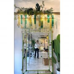  SimoEng Monumental Italian Rectangular Strip Listelli Murano Glass Chandelier - 4592426