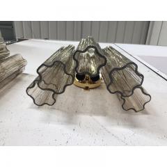  SimoEng Murano Fume Color Glass Tronchi Wall Sconces a Pair - 3645966