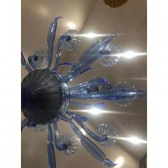  SimoEng Murano Glass Bluino Italian Leaves Chandelier by Simoeng - 4385670