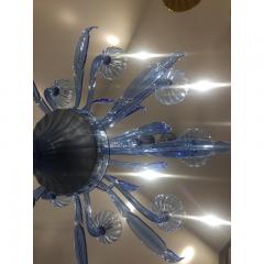  SimoEng Murano Glass Bluino Italian Leaves Chandelier in Style Murano Glass - 3602514