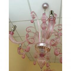  SimoEng Murano Glass Chandelier in Pink 6 Arms - 4209116
