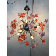  SimoEng Murano Glass Flowers Italian Sputnik Chandelier - 4209215