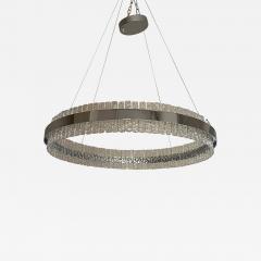  SimoEng Murano Glass Pendant Chandelier Hammered Clear - 4209871