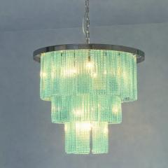  SimoEng Murano Glass Sputnik Chandelier Mazzega Style in Sea Green Italian SimoEng - 4476302