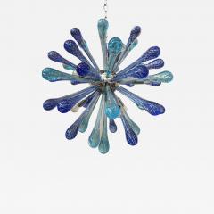  SimoEng Murano Glass Sputnik Chandelier With Blue Air Drops and Kromo Metal Frame - 2839721