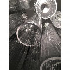  SimoEng Murano Glass Sputnik Chandelier With Corteccia Tubes Italian Glass - 4209219