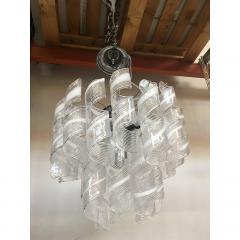  SimoEng Murano Glass Sputnik Chandelier With Swirling Italian Glass Clear and White - 4209131