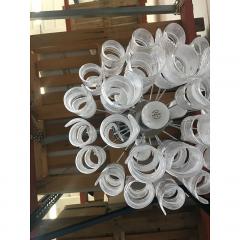  SimoEng Murano Glass Sputnik Chandelier With Swirling Italian Glass Clear and White - 4209132