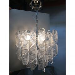  SimoEng Murano Glass Sputnik Chandelier With Swirling Italian Glass Clear and White - 4209134