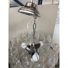  SimoEng Murano Glass Sputnik Chandelier With Swirling Italian Glass Clear and White - 4209135