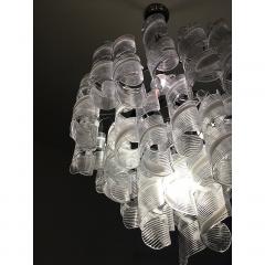  SimoEng Murano Glass Sputnik Chandelier With Swirling Italian Glass Clear and White - 4209142