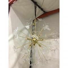  SimoEng Murano Glass Sputnik Chandelier in Gold 24 Karat and Clear Butterfly - 4209163