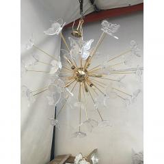  SimoEng Murano Glass Sputnik Chandelier in Gold 24 Karat and Clear Butterfly - 4209164