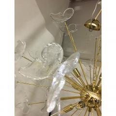  SimoEng Murano Glass Sputnik Chandelier in Gold 24 Karat and Clear Butterfly - 4209165