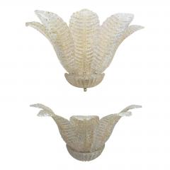  SimoEng Murano Glass Tronchi Wall Sconces in Transparent Gold by SimoEng Set of 4 - 4755249