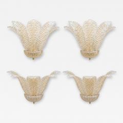 SimoEng Murano Glass Tronchi Wall Sconces in Transparent Gold by SimoEng Set of 4 - 4759330