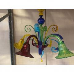  SimoEng Murano Multicolors Glass Chandelier Random Colors 5 Arms - 4209296