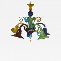  SimoEng Murano Multicolors Glass Chandelier Random Colors 5 Arms - 4209873