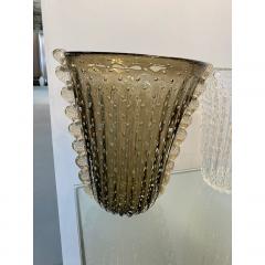  SimoEng Murano Style Glass Gray Vase With Gold and Bubble Air - 4030458