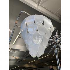  SimoEng Murano Style Glass Kromo With Frosted Leaves Chandelier - 4086633