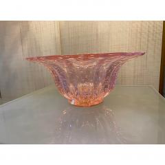  SimoEng Murano Style Glass Pink Vase With Gold and Bubble Air Round Shape - 4030424