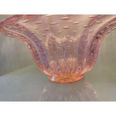  SimoEng Murano Style Glass Pink Vase With Gold and Bubble Air Round Shape - 4030427