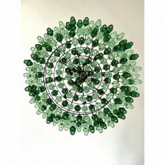  SimoEng Oversized Murano Glass Poliedro Chandelier in Burnished Venini Style - 4754848