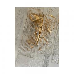  SimoEng Pair of Contemporary Hammered Strips Listelli Murano Glass Wall Sconces - 3233313