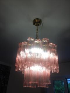 SimoEng Pink Murano Glass Style Tronchi Venini Chandelier - 2827621
