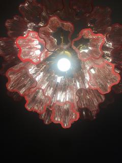  SimoEng Pink Murano Glass Style Tronchi Venini Chandelier - 2827623