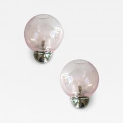  SimoEng Pink Pulegoso Murano Glass Wall Sconces by Simoeng Set of 2 - 4689295