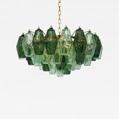  SimoEng Poliedro Murano Glass Green Chandelier With Gold Metal Frame From Simoeng - 4759305