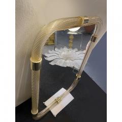  SimoEng Rectangular Torciglione Wall Mirror Murano Glass in Barovier Style - 3520264