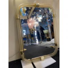  SimoEng Rectangular Torciglione Wall Mirror Murano Glass in Barovier Style - 3520269