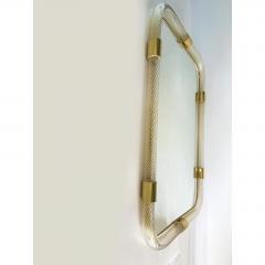  SimoEng Scenographic Italian Torciglione Torchon Murano Glass Wall Mirror by Simoeng - 4706357