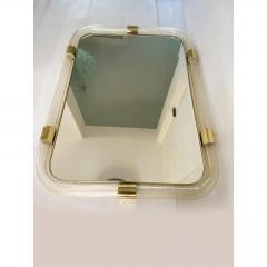  SimoEng Scenographic Italian Torciglione Torchon Murano Glass Wall Mirror by Simoeng - 4706358