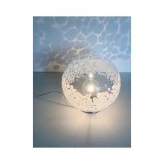  SimoEng Scenographic Murano White Murano Glass Table Lamp in 70s Style - 3233407