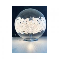  SimoEng Scenographic Murano White Murano Glass Table Lamp in 70s Style - 3233409