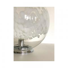  SimoEng Scenographic Murano White Murano Glass Table Lamp in 70s Style - 3233412