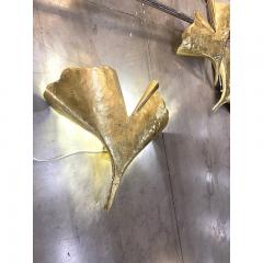  SimoEng Set of 2 Contemporary Italian Brass Leaf Wall Sconce by Simoeng - 3530479
