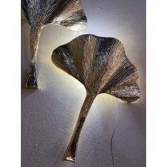  SimoEng Set of 2 Contemporary Italian Brass Leaf Wall Sconce by Simoeng - 3622044