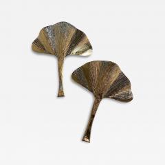  SimoEng Set of 2 Contemporary Italian Brass Leaf Wall Sconce by Simoeng - 3624940
