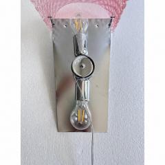  SimoEng Set of 2 Pink Graniglia Rhombus Murano Glass Wall Sconces by SimoEng - 4754781