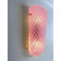  SimoEng Set of 2 Pink Graniglia Rhombus Murano Glass Wall Sconces by SimoEng - 4754782