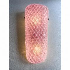  SimoEng Set of 2 Pink Graniglia Rhombus Murano Glass Wall Sconces by SimoEng - 4754785