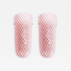  SimoEng Set of 2 Pink Graniglia Rhombus Murano Glass Wall Sconces by SimoEng - 4759284